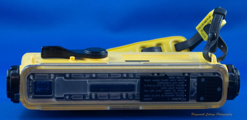 Photograph of the back of the Minolta Weathermatic A.